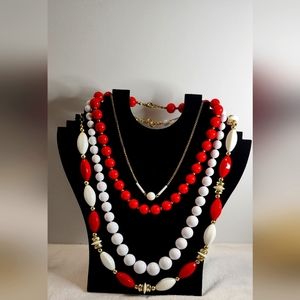 4 beaded necklaces